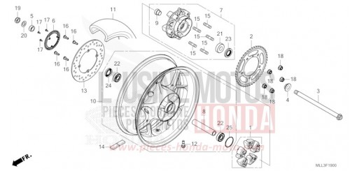 REAR WHEEL CB1000SPS de 2025